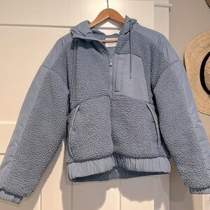 Women’s size S sky blue hooded full zip fleece